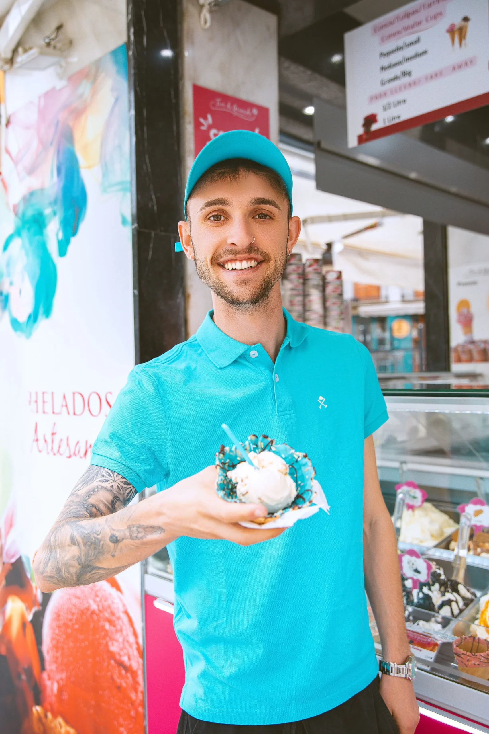 Cono de helado artesanal Fior di Granada