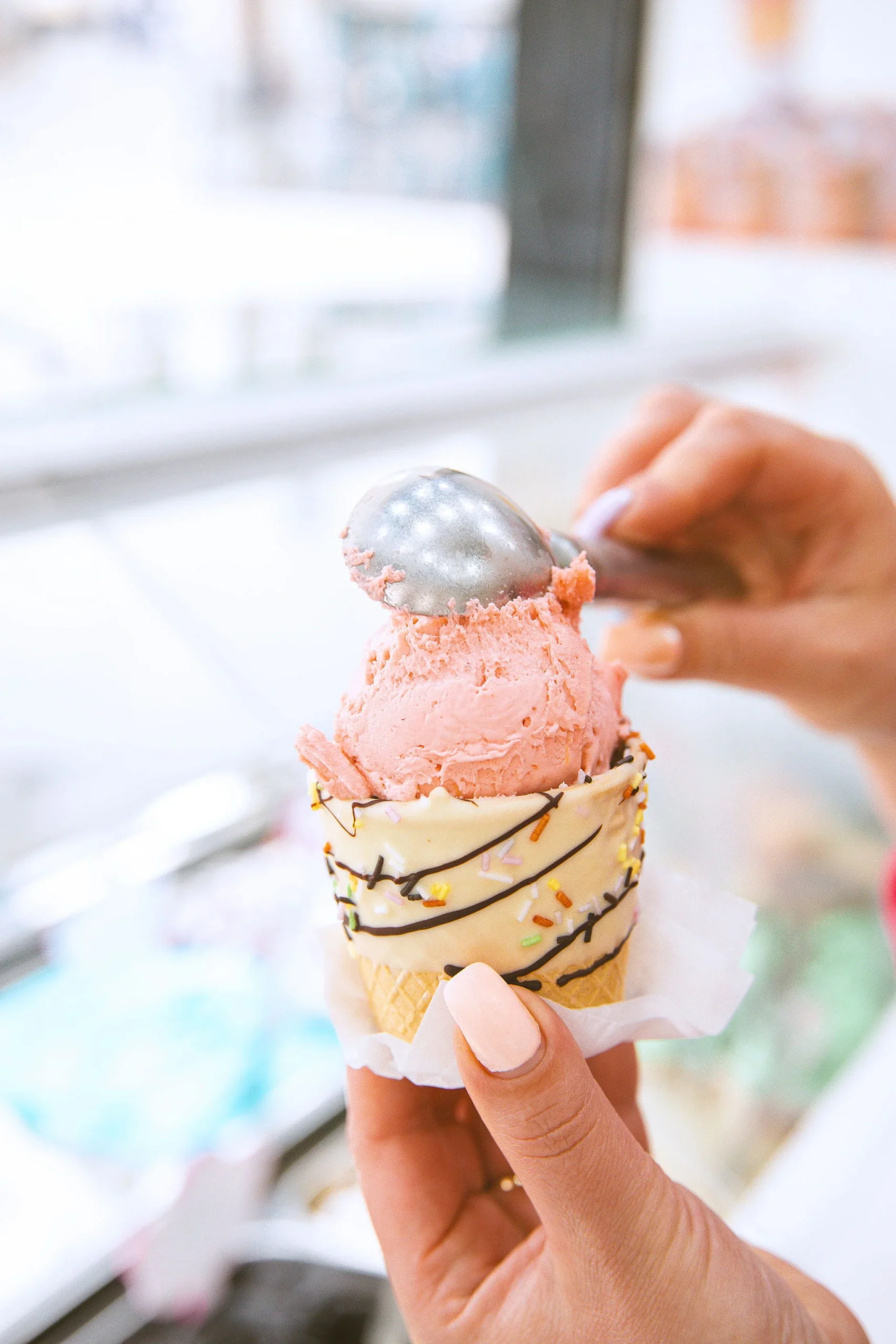 Cono Fior di Granada de helado de autor